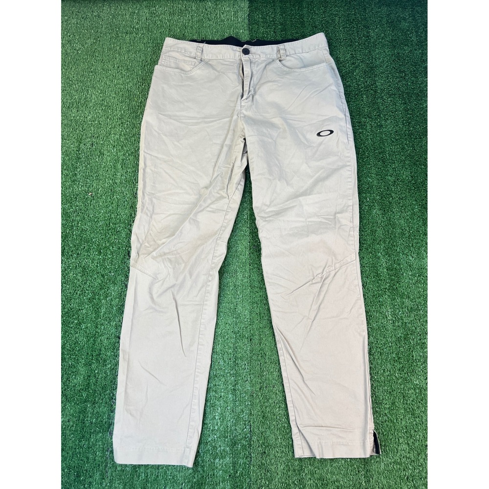 Oakley Mens Tan Stretch Technical Chino Pants 422448 Size 30W Khaki Golf Travel